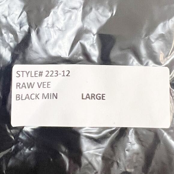 San Francisco City Lights Raw V-Neck Tee T-Shirt in Black Size Large NEW - Picture 5 of 7